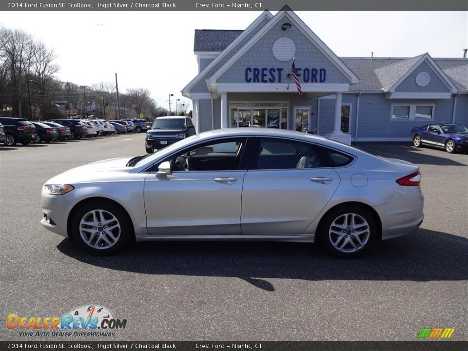 2014 Ford Fusion SE EcoBoost Ingot Silver / Charcoal Black Photo #4