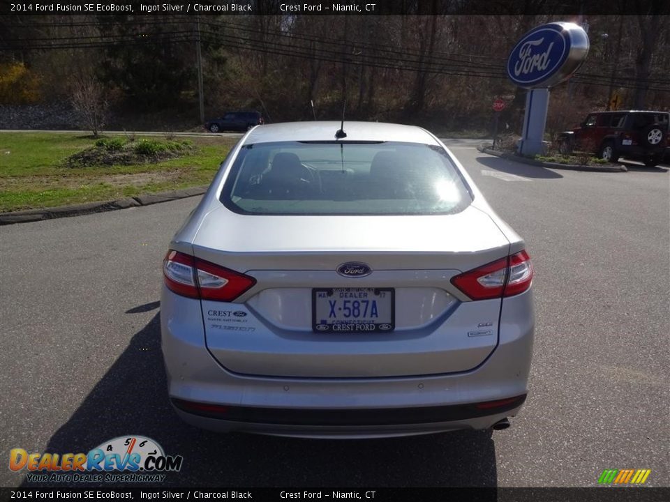2014 Ford Fusion SE EcoBoost Ingot Silver / Charcoal Black Photo #6