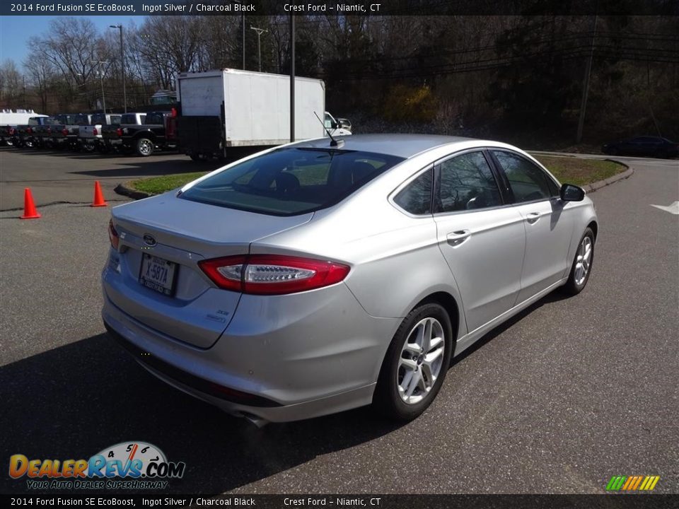 2014 Ford Fusion SE EcoBoost Ingot Silver / Charcoal Black Photo #7