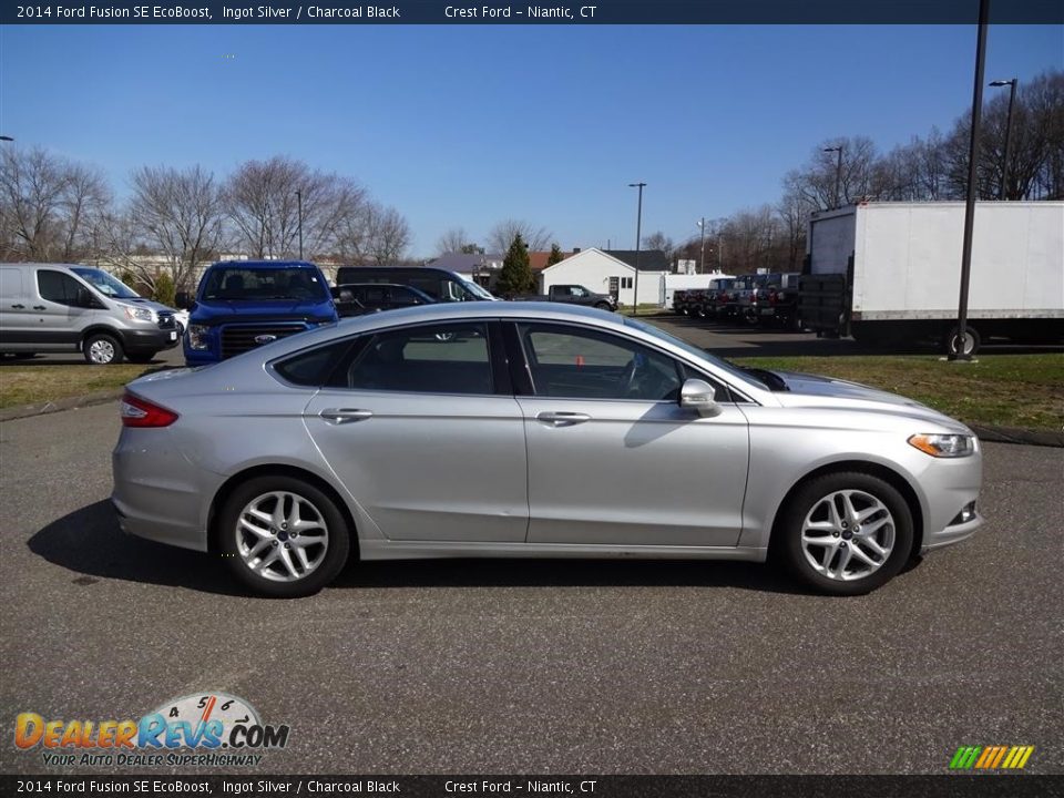 2014 Ford Fusion SE EcoBoost Ingot Silver / Charcoal Black Photo #8