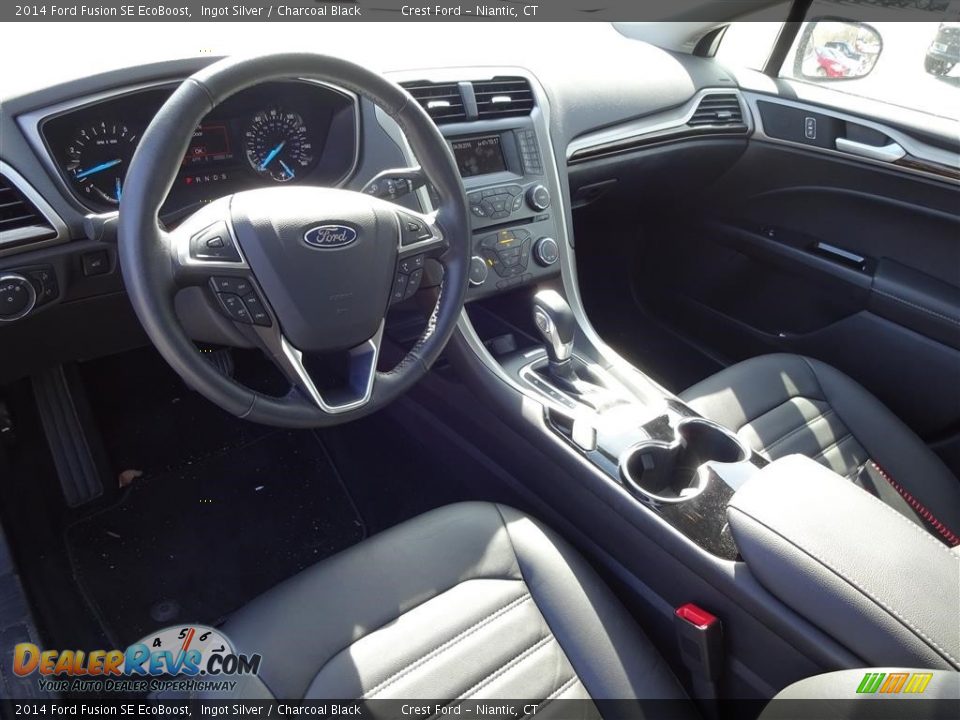 2014 Ford Fusion SE EcoBoost Ingot Silver / Charcoal Black Photo #11