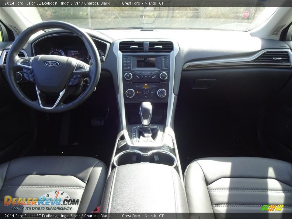 2014 Ford Fusion SE EcoBoost Ingot Silver / Charcoal Black Photo #12