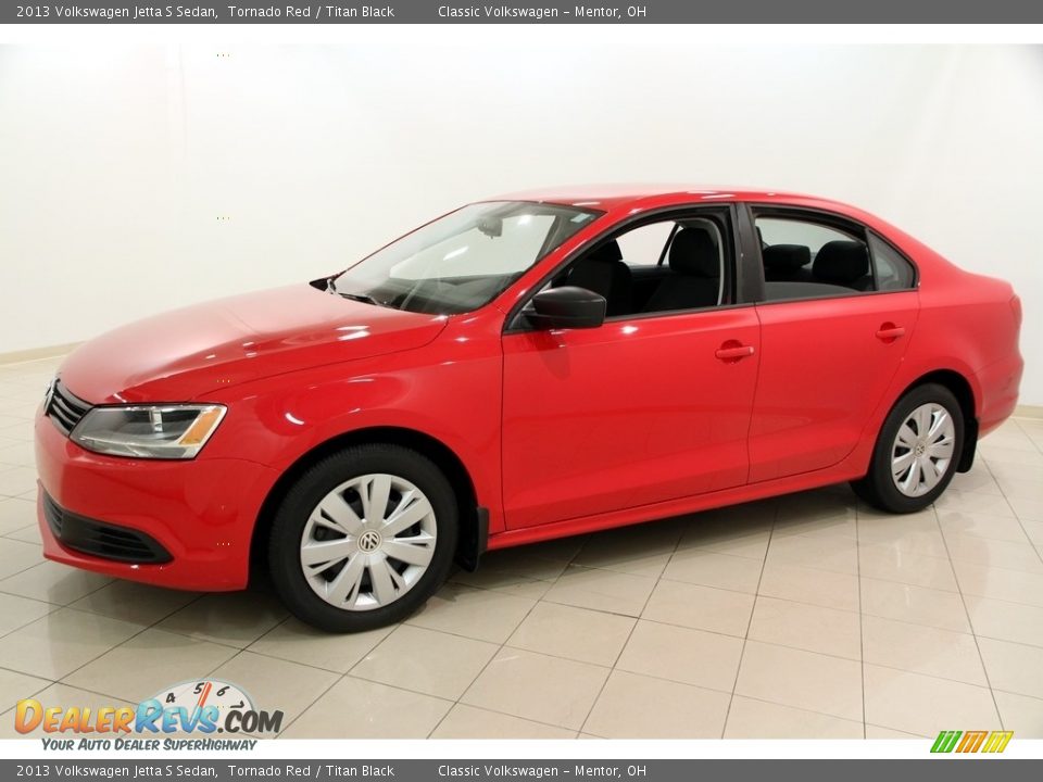 2013 Volkswagen Jetta S Sedan Tornado Red / Titan Black Photo #3