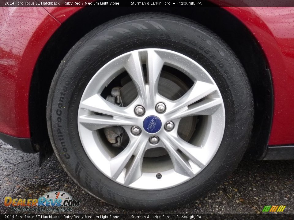2014 Ford Focus SE Hatchback Ruby Red / Medium Light Stone Photo #6