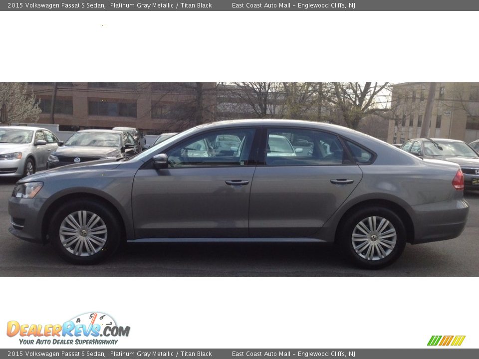 2015 Volkswagen Passat S Sedan Platinum Gray Metallic / Titan Black Photo #7
