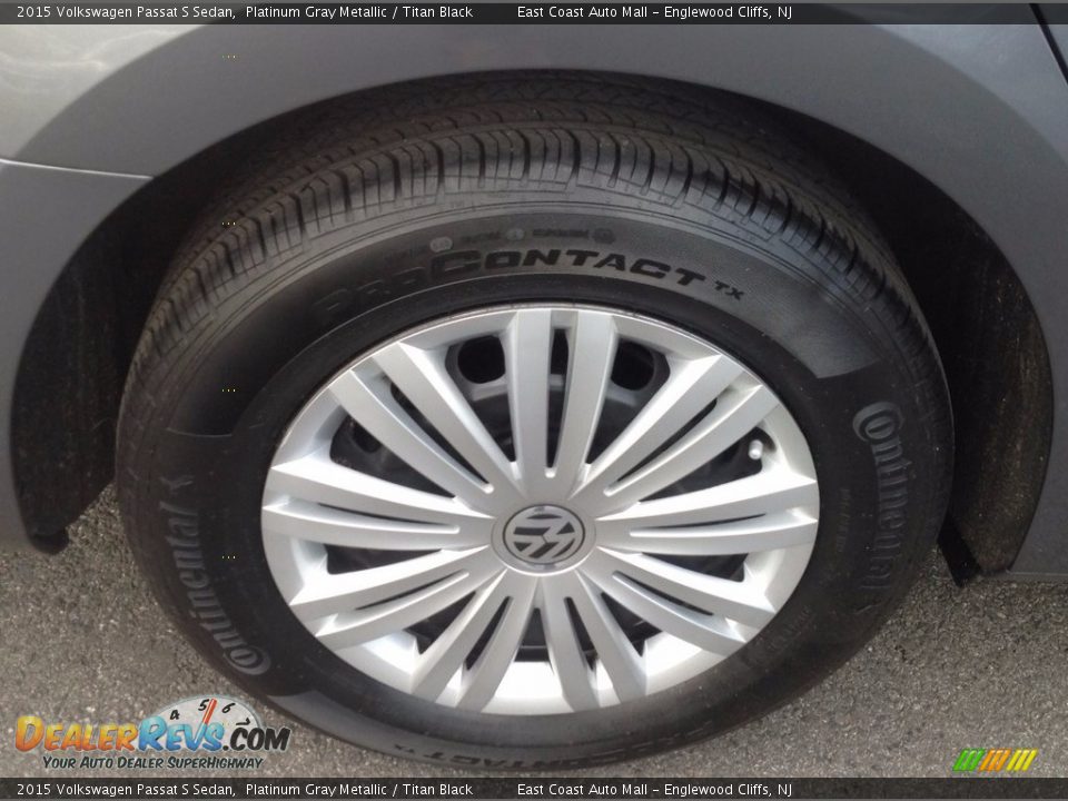 2015 Volkswagen Passat S Sedan Platinum Gray Metallic / Titan Black Photo #13
