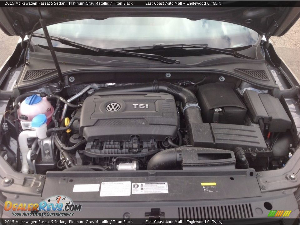 2015 Volkswagen Passat S Sedan Platinum Gray Metallic / Titan Black Photo #14