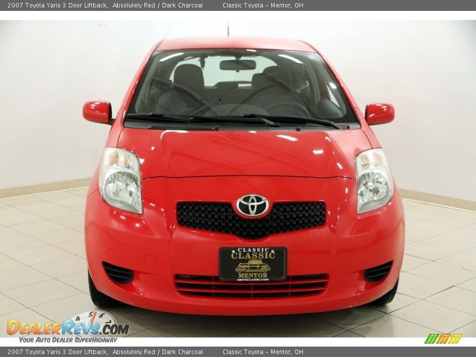 2007 Toyota Yaris 3 Door Liftback Absolutely Red / Dark Charcoal Photo #2