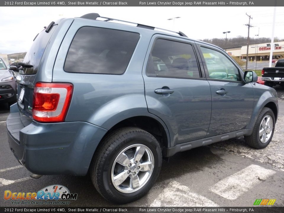 2012 Ford Escape Limited V6 4WD Steel Blue Metallic / Charcoal Black Photo #6
