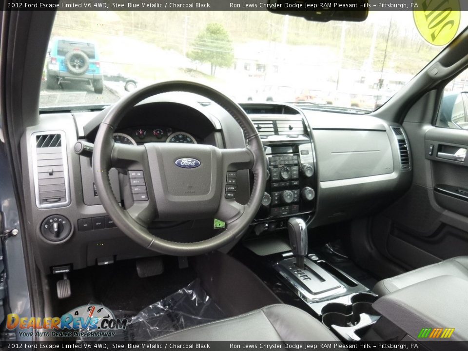 2012 Ford Escape Limited V6 4WD Steel Blue Metallic / Charcoal Black Photo #12