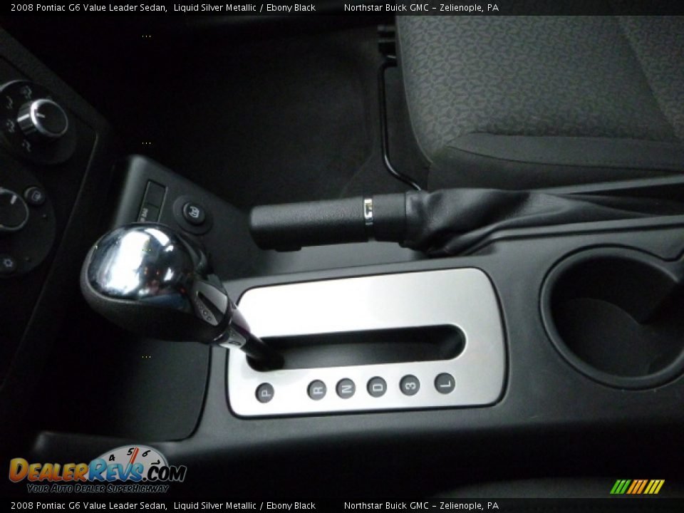 2008 Pontiac G6 Value Leader Sedan Liquid Silver Metallic / Ebony Black Photo #19