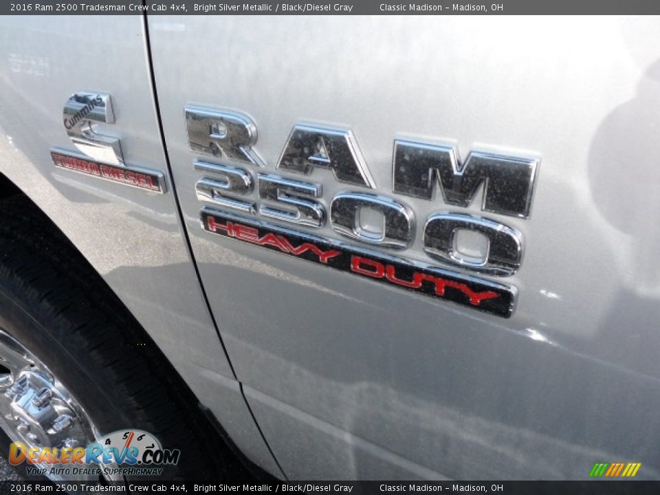 2016 Ram 2500 Tradesman Crew Cab 4x4 Bright Silver Metallic / Black/Diesel Gray Photo #2