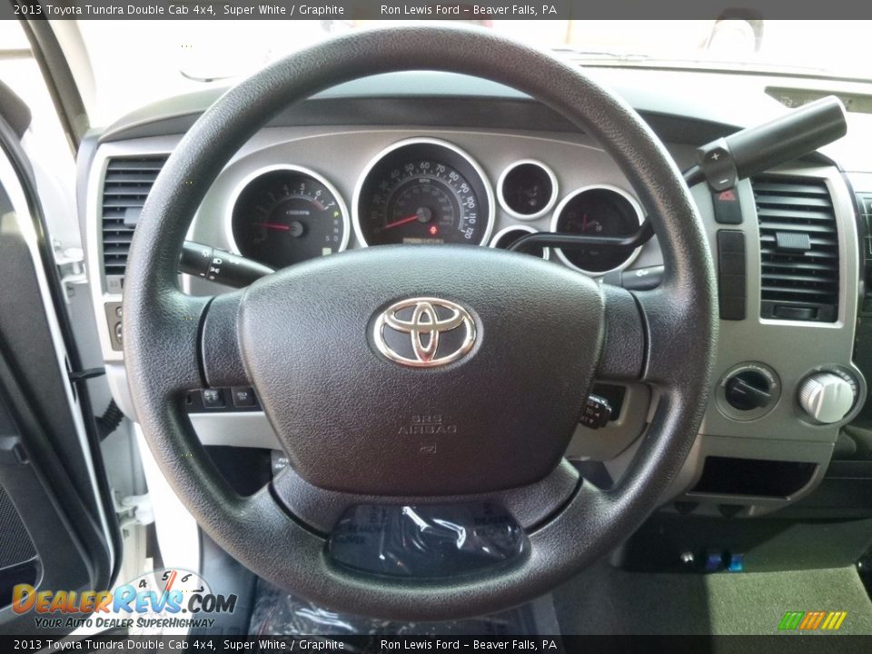 2013 Toyota Tundra Double Cab 4x4 Super White / Graphite Photo #17