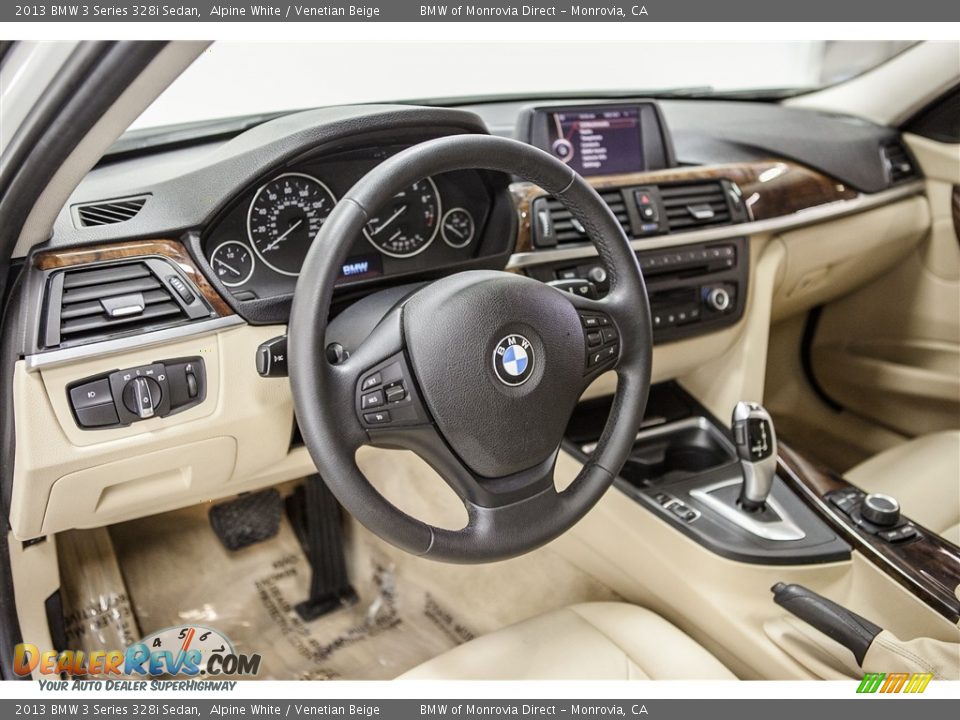 2013 BMW 3 Series 328i Sedan Alpine White / Venetian Beige Photo #18