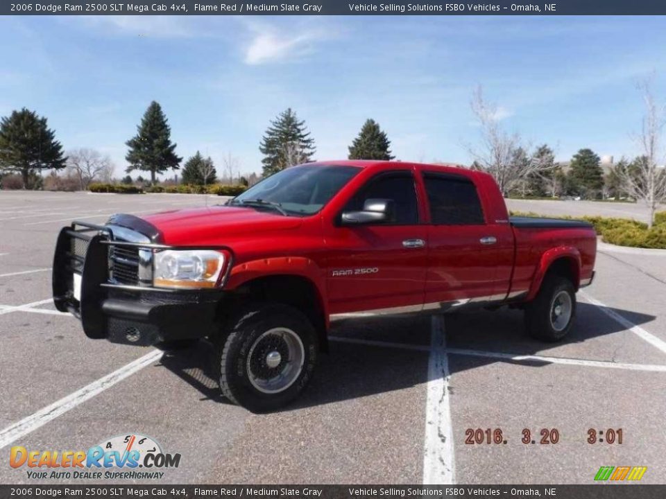 2006 Dodge Ram 2500 SLT Mega Cab 4x4 Flame Red / Medium Slate Gray Photo #2