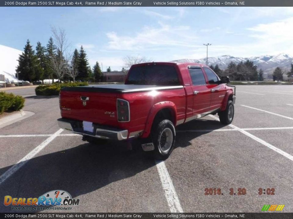 2006 Dodge Ram 2500 SLT Mega Cab 4x4 Flame Red / Medium Slate Gray Photo #3