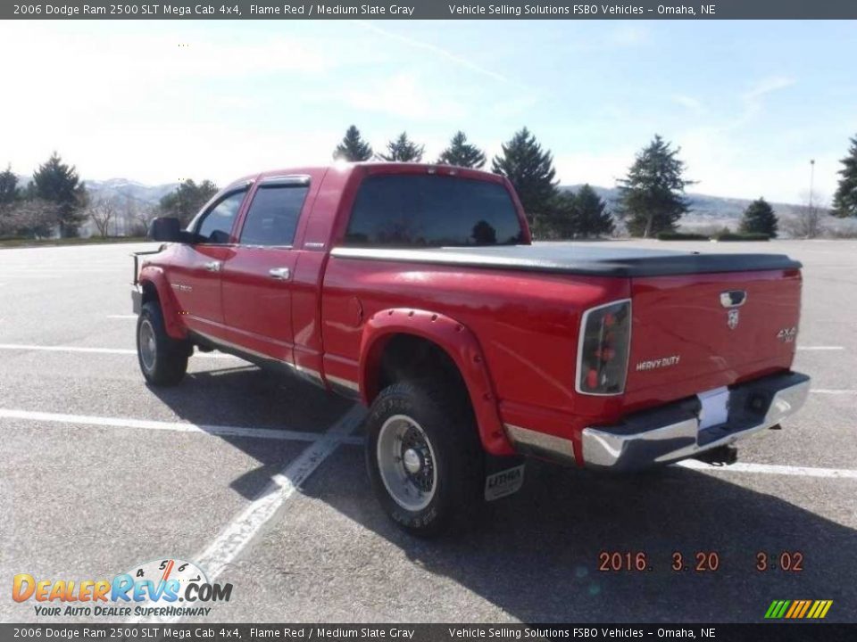 2006 Dodge Ram 2500 SLT Mega Cab 4x4 Flame Red / Medium Slate Gray Photo #4