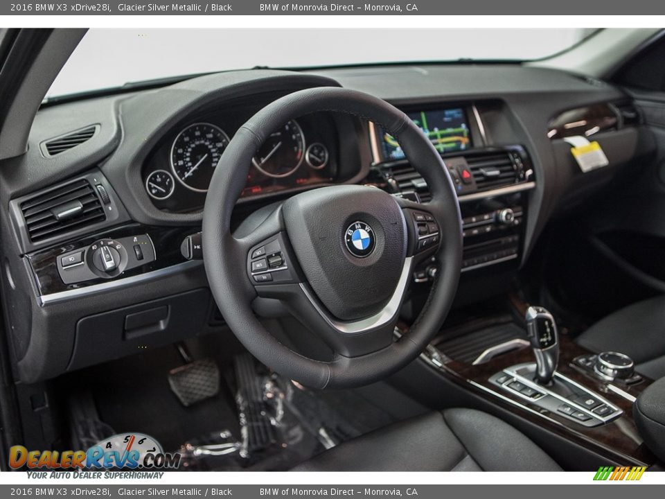2016 BMW X3 xDrive28i Glacier Silver Metallic / Black Photo #6