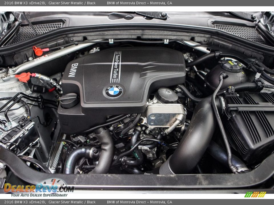 2016 BMW X3 xDrive28i Glacier Silver Metallic / Black Photo #9