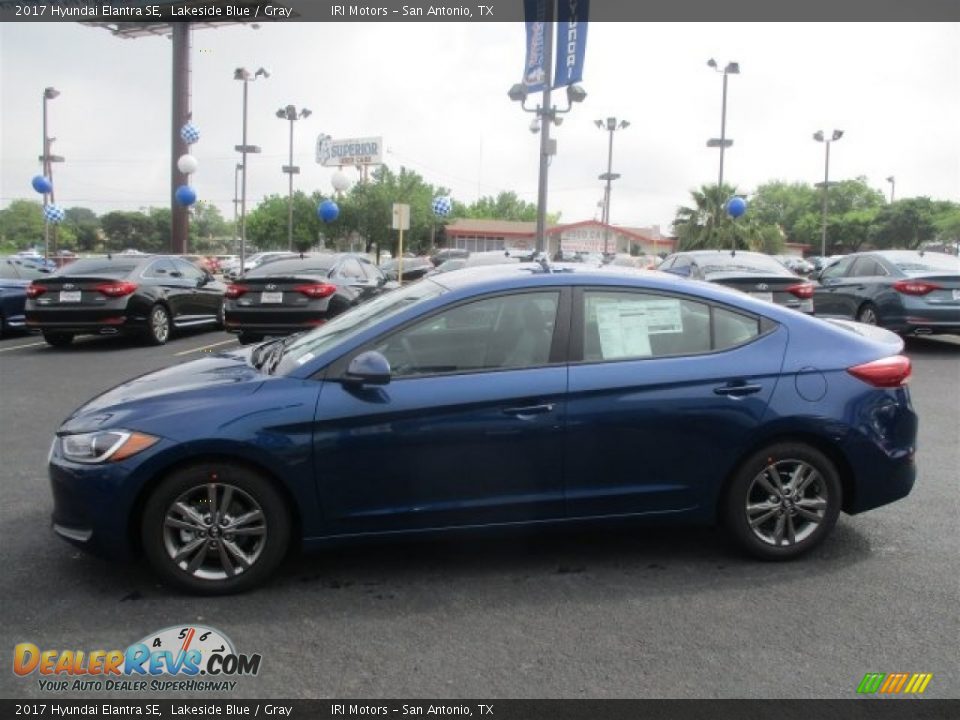 2017 Hyundai Elantra SE Lakeside Blue / Gray Photo #4