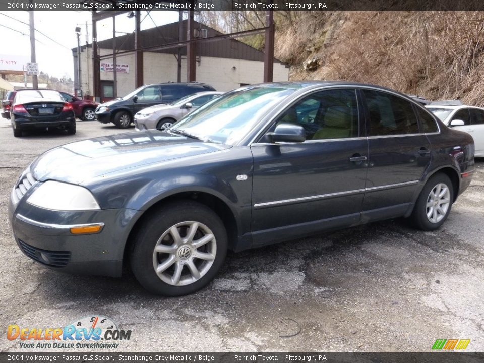 2004 Volkswagen Passat GLS Sedan Stonehenge Grey Metallic / Beige Photo #8
