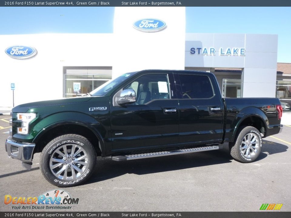 2016 Ford F150 Lariat SuperCrew 4x4 Green Gem / Black Photo #1