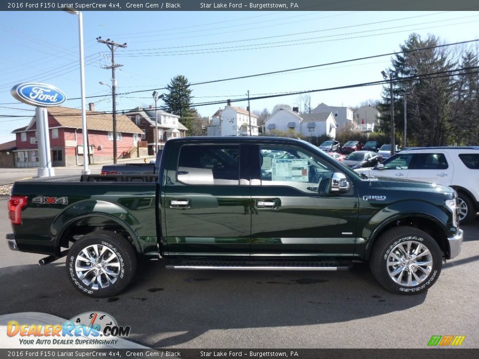 2016 Ford F150 Lariat SuperCrew 4x4 Green Gem / Black Photo #4