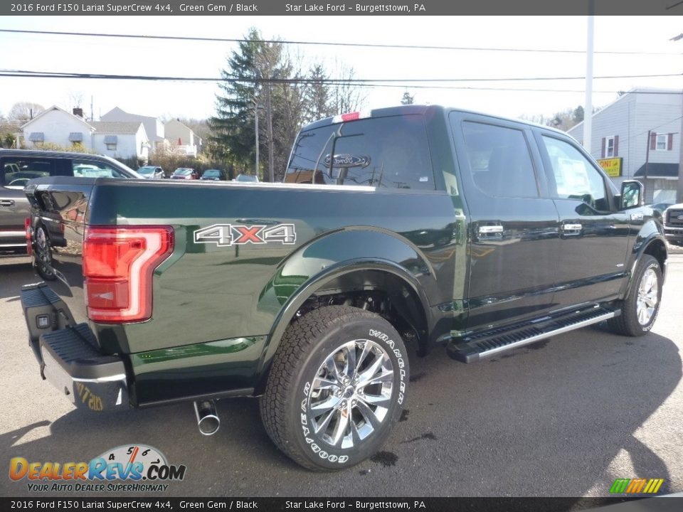 2016 Ford F150 Lariat SuperCrew 4x4 Green Gem / Black Photo #5