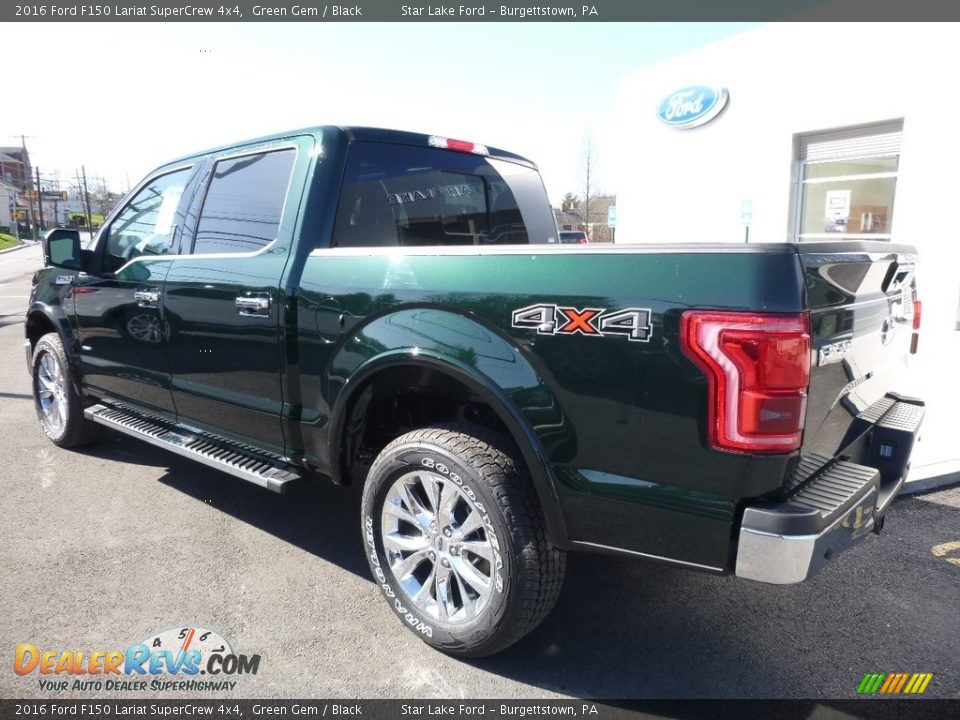 2016 Ford F150 Lariat SuperCrew 4x4 Green Gem / Black Photo #7