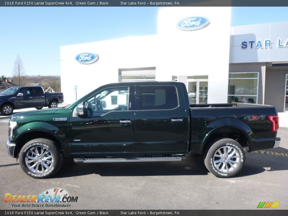 2016 Ford F150 Lariat SuperCrew 4x4 Green Gem / Black Photo #8