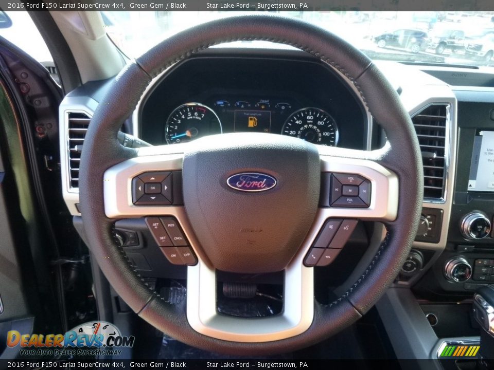 2016 Ford F150 Lariat SuperCrew 4x4 Green Gem / Black Photo #15