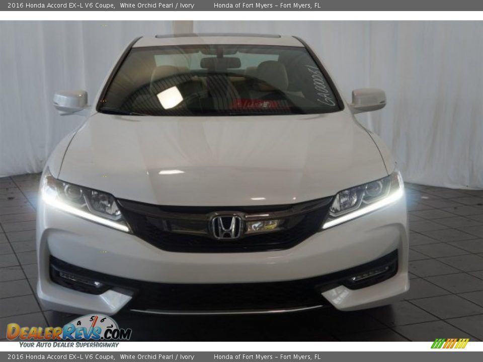 2016 Honda Accord EX-L V6 Coupe White Orchid Pearl / Ivory Photo #3