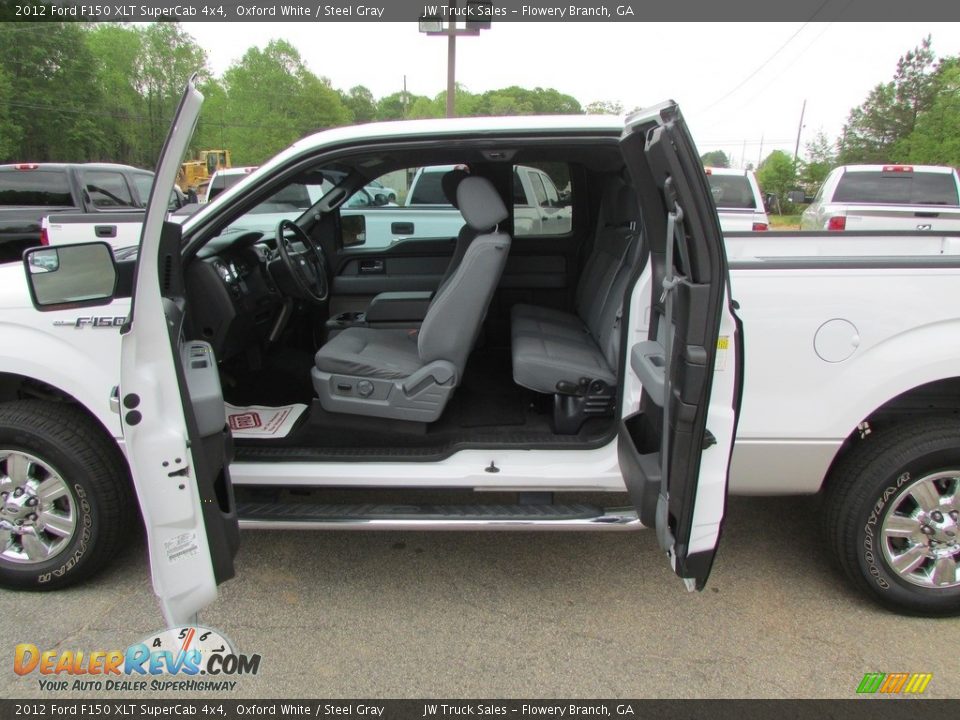 2012 Ford F150 XLT SuperCab 4x4 Oxford White / Steel Gray Photo #29