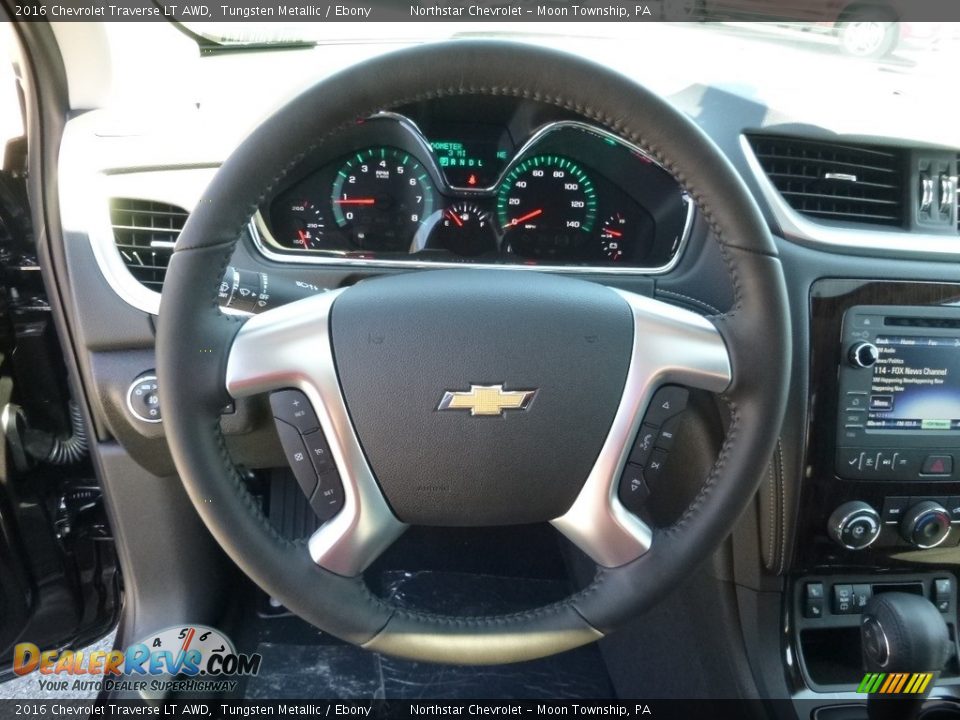2016 Chevrolet Traverse LT AWD Tungsten Metallic / Ebony Photo #17