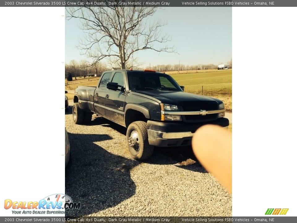 2003 Chevrolet Silverado 3500 LS Crew Cab 4x4 Dually Dark Gray Metallic / Medium Gray Photo #1