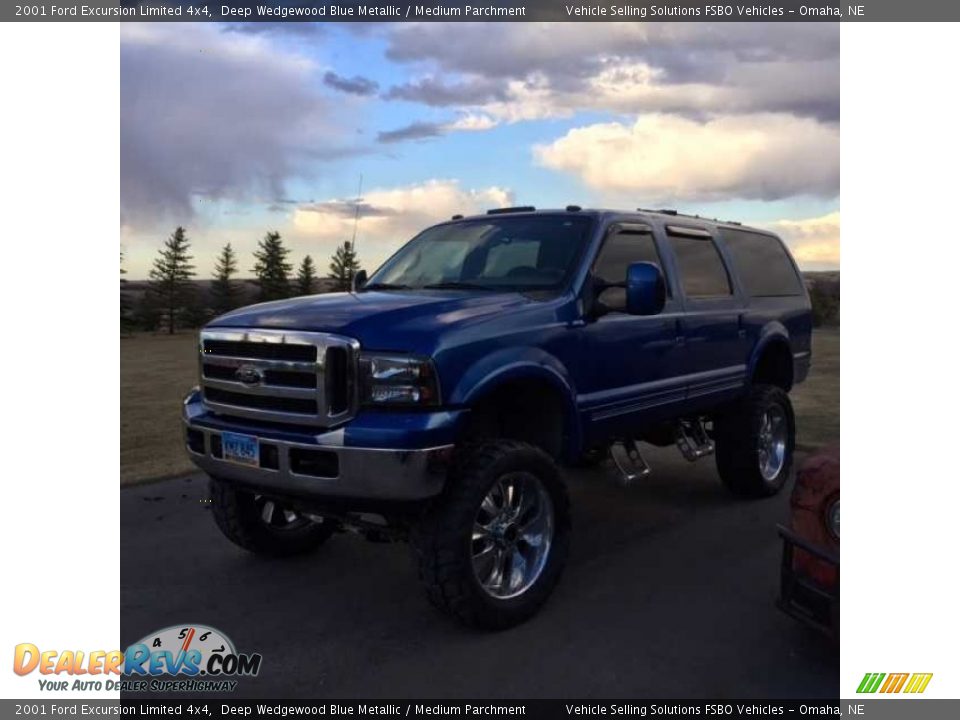 2001 Ford Excursion Limited 4x4 Deep Wedgewood Blue Metallic / Medium Parchment Photo #1