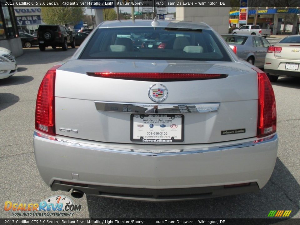 2013 Cadillac CTS 3.0 Sedan Radiant Silver Metallic / Light Titanium/Ebony Photo #5
