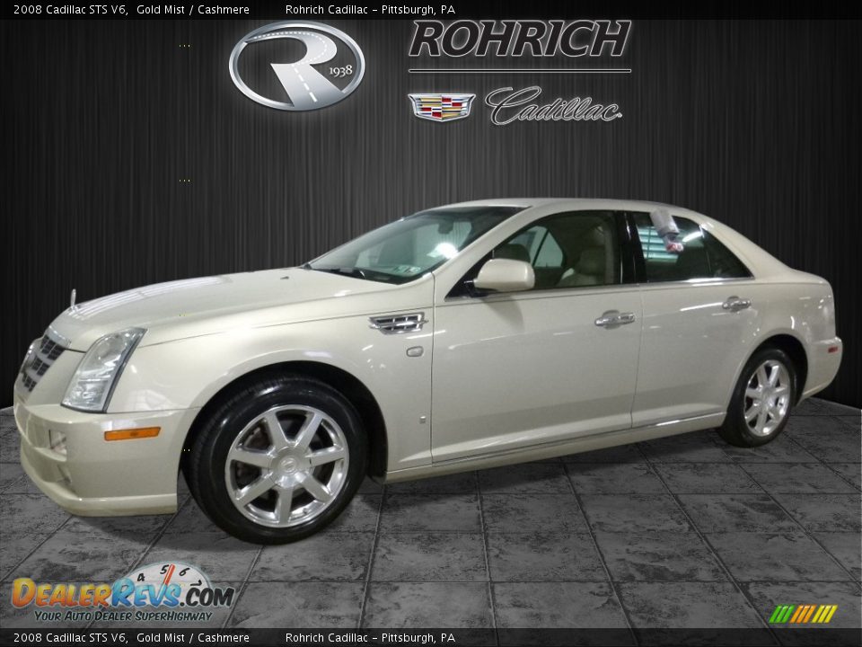2008 Cadillac STS V6 Gold Mist / Cashmere Photo #3