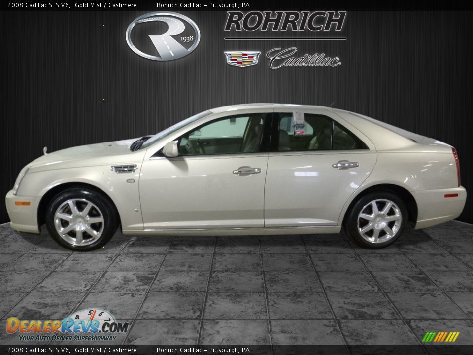 2008 Cadillac STS V6 Gold Mist / Cashmere Photo #4