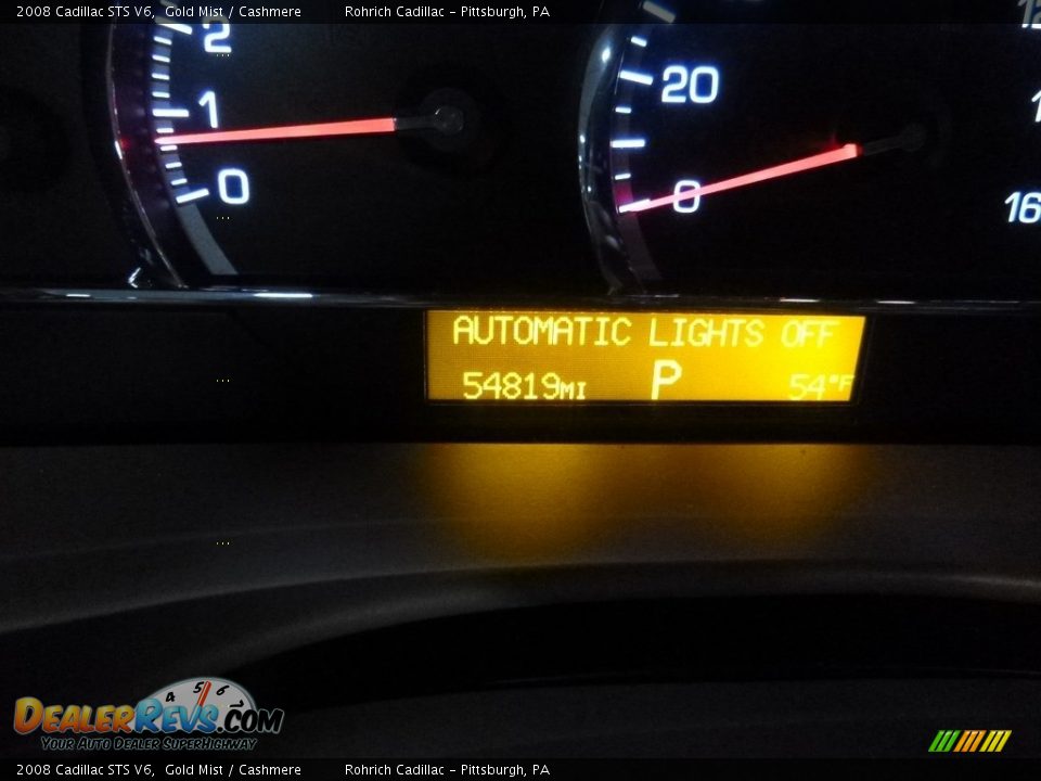2008 Cadillac STS V6 Gold Mist / Cashmere Photo #9