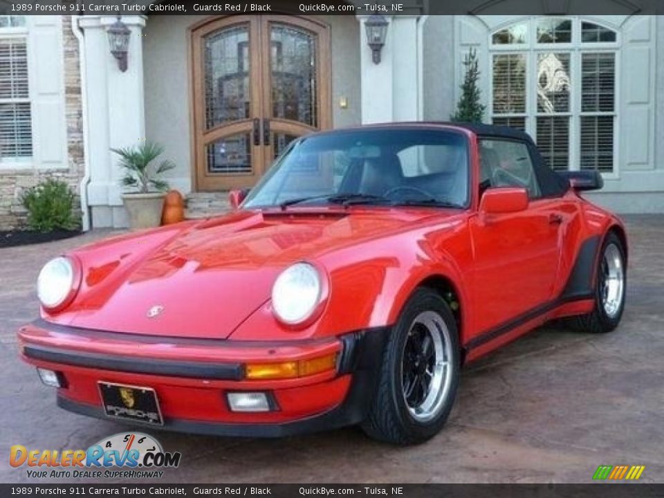 1989 Porsche 911 Carrera Turbo Cabriolet Guards Red / Black Photo #2