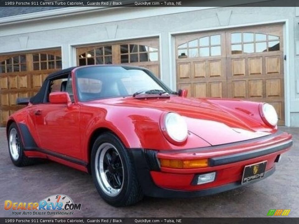 1989 Porsche 911 Carrera Turbo Cabriolet Guards Red / Black Photo #8