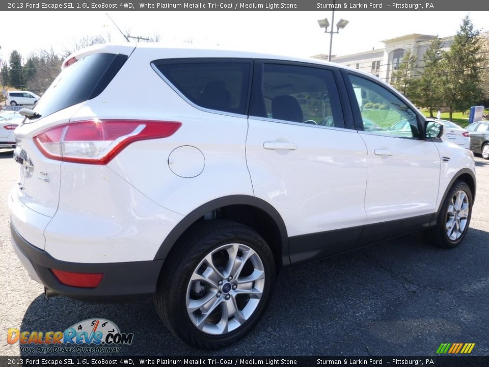 2013 Ford Escape SEL 1.6L EcoBoost 4WD White Platinum Metallic Tri-Coat / Medium Light Stone Photo #2