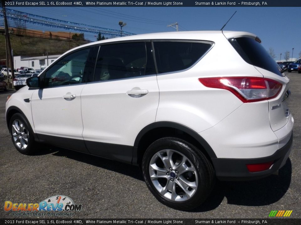 2013 Ford Escape SEL 1.6L EcoBoost 4WD White Platinum Metallic Tri-Coat / Medium Light Stone Photo #4