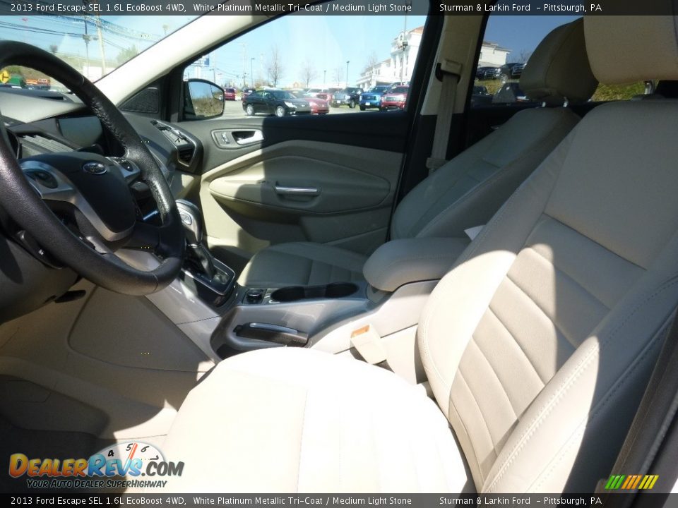 2013 Ford Escape SEL 1.6L EcoBoost 4WD White Platinum Metallic Tri-Coat / Medium Light Stone Photo #6