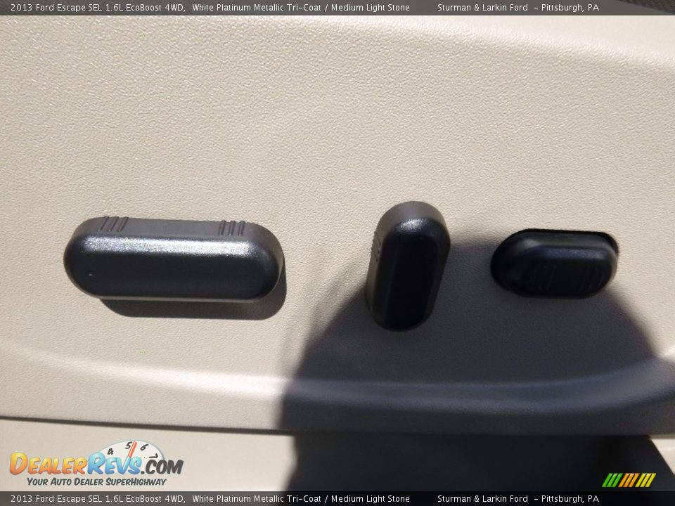 2013 Ford Escape SEL 1.6L EcoBoost 4WD White Platinum Metallic Tri-Coat / Medium Light Stone Photo #12