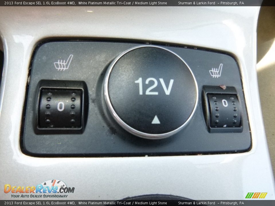 2013 Ford Escape SEL 1.6L EcoBoost 4WD White Platinum Metallic Tri-Coat / Medium Light Stone Photo #13