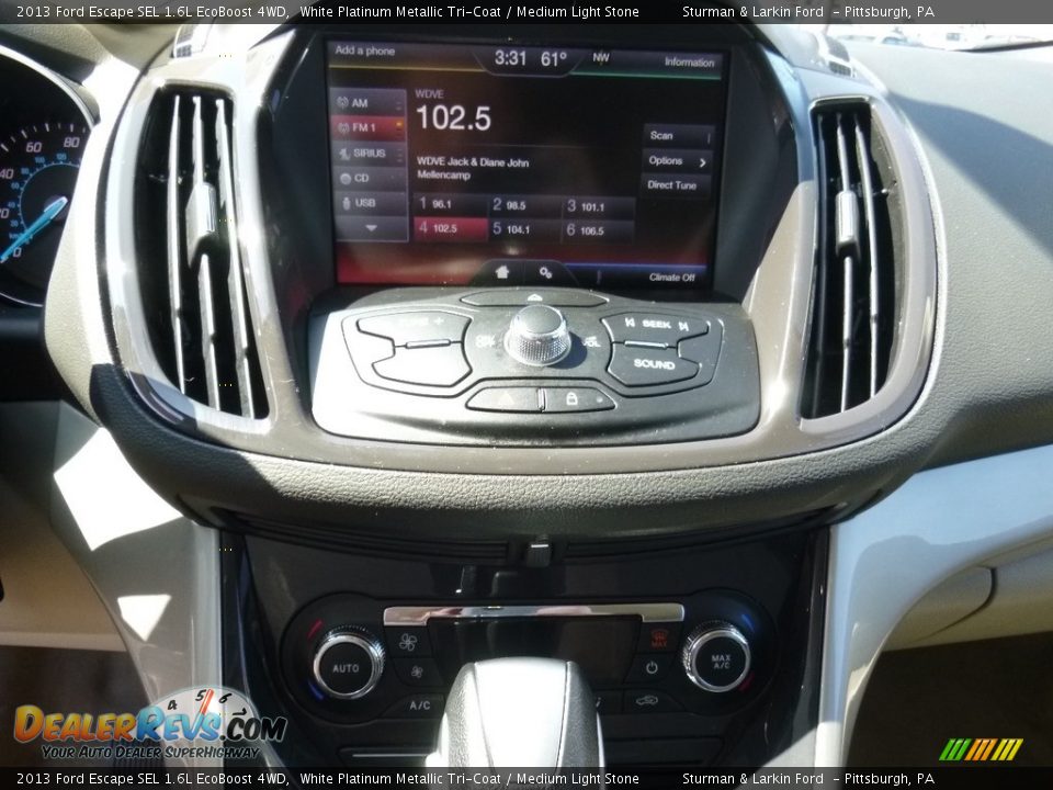 2013 Ford Escape SEL 1.6L EcoBoost 4WD White Platinum Metallic Tri-Coat / Medium Light Stone Photo #14