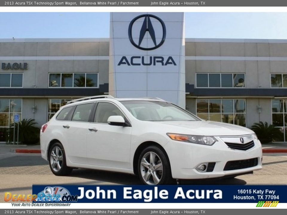 2013 Acura TSX Technology Sport Wagon Bellanova White Pearl / Parchment Photo #1