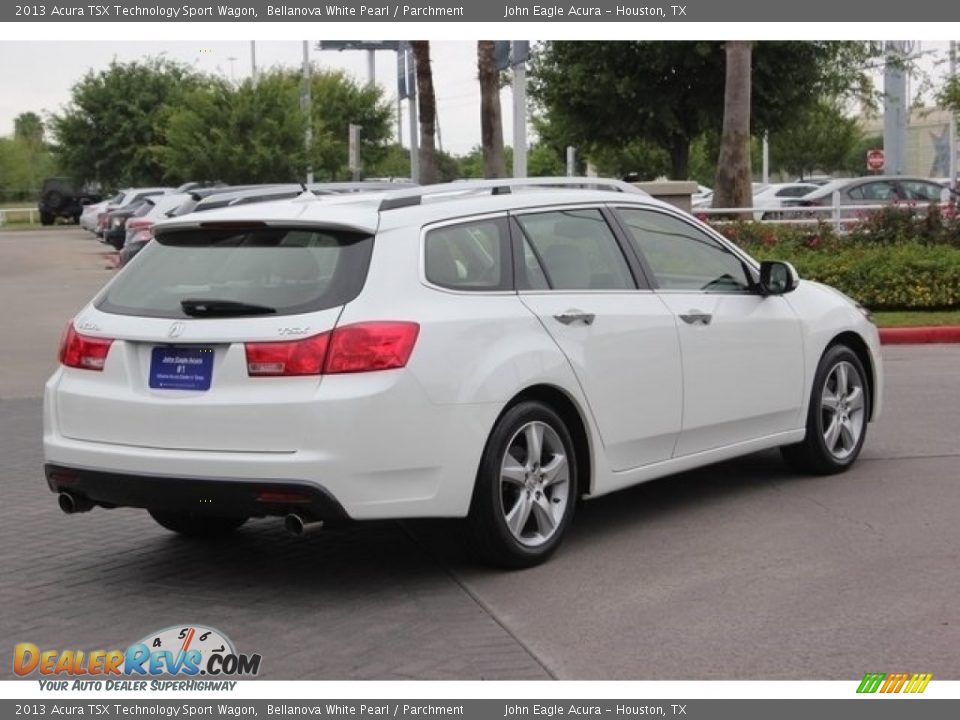 2013 Acura TSX Technology Sport Wagon Bellanova White Pearl / Parchment Photo #7